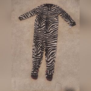 Womens Fleece Zebra One Piece Pajama